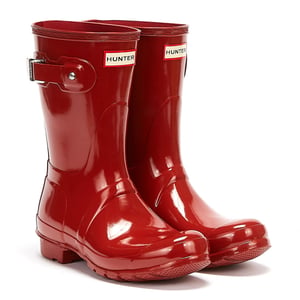 Hunter Original Gloss Short Womens Military Red Gummistiefel