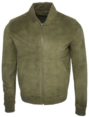 Varsity-Bomberjacke aus weichem Wildleder