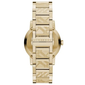 Burberry BU9038 Die Stadt graviert überprüft Gold Unisex-Uhr