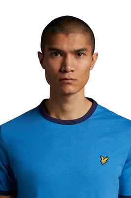 Lyle & Scott Ringer T-Shirt Yale Blau/Marineblau