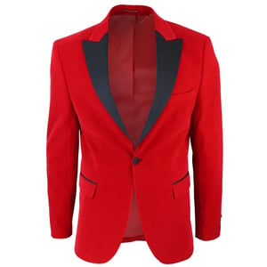 Herren-Blazer aus rotem Samt-Dinner-Smoking-Anzug