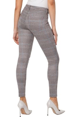 Madonna Skinny-Jeans in Grau/Blau mit Karomuster