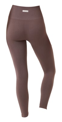 Björn Borg - Ladies Seamless Ribbed Footless Tights Leggings - Mauve