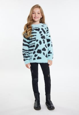 Mymo Strickpullover Mädchen Lagune Minze
