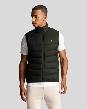 Lyle & Scott Steppweste in Olivgrün