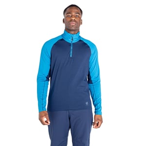 Dare 2B Mens Fuser Core Stretch Half Zip Thermal Top (Nightfall Navy/Dark Methyl Blue)
