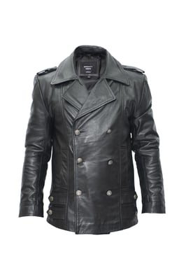 Herren-Peacoat-Leiden aus Rindsleder