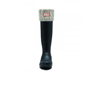 Hunter 6 Stichkabelmanschette Beige hohe Stiefel Socken