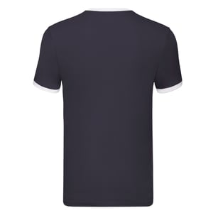 Fruit of the Loom - "Ringer" T-Shirt für Herren (Marineblau/Weiß)