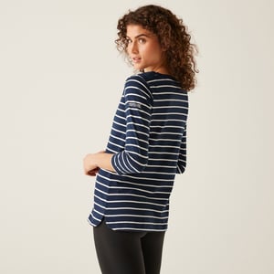 Regatta - "Bayletta" Oberteil für Damen 3/4 Ärmel (Marineblau/Weiß)