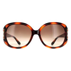 Salvatore Ferragamo Oval Damen Schildkröte Braun Gradient Sonnenbrille