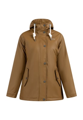 ICEBOUND Regenjacke mit Teddyfutter Damen Dunkelsand