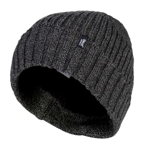 Herren 3,6 tog Fleece gefüttert Thermal Turn Over Manschette Winter Beanie Hut