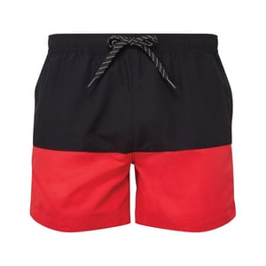 Asquith & Fox - Badeshorts für Herren (Schwarz/Rot)