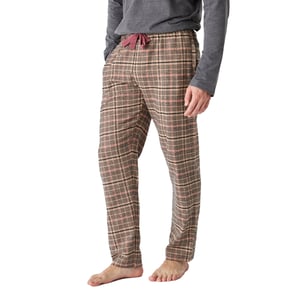 Langärmliger Herren-Pyjama aus Baumwolle mit halbem Ausschnitt JJBEP5902