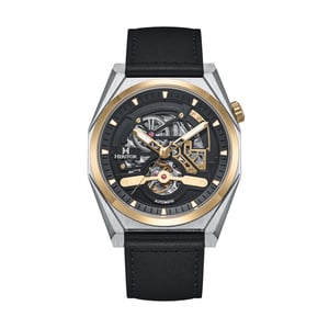 Montre automatique Heritor Amadeus semi-squelette avec bracelet en cuir
