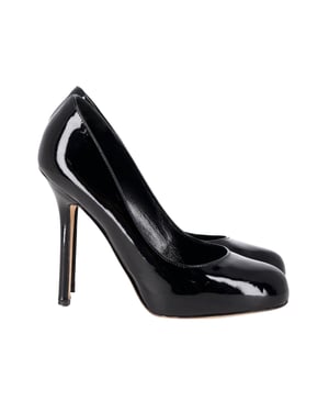 Sergio Rossi High Heel-Pumps aus schwarzem Lackleder