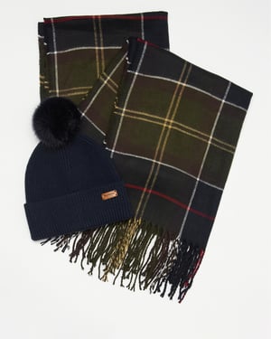 Barbour Dover Mütze & Hailes Schal Geschenkeset