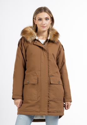 Dreimaster Damen Winterparka Damen Sand Weiss