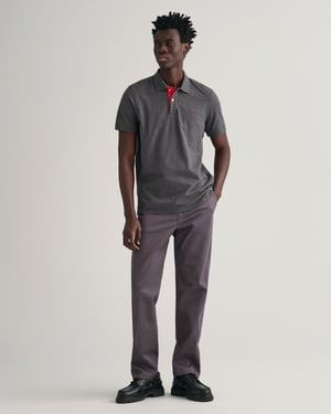 Gant Regular Fit Contrast Pique Rugger Polo  Grau