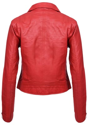 Klassische Damen-Brando-Bikerjacke aus Leder in Loughton