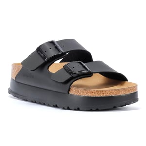 Birkenstock Arizona Flex Platform Damen Schwarz Schmal Sandalen