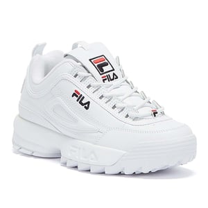Mens Womens Fila Disruptor II Premium Trainer - (Weiß)