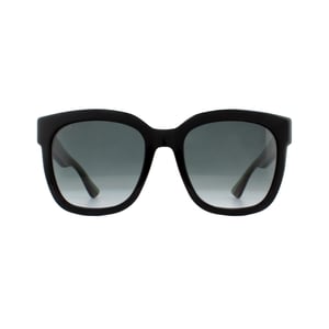 Gucci Sonnenbrille GG0034S 002 Schwarz Glitter Grün und Rot Grau Gradient