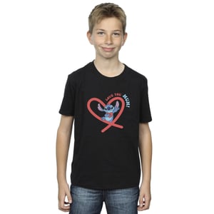 Disney - "Lilo & Stitch Love You Mum" T-Shirt für Jungen (Schwarz)