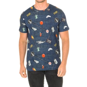 Kurzärmeliges Herren-T-Shirt mit Rundhalsausschnitt JFTD01-RIPPED-MULTICOLOR