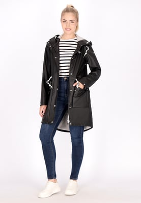 Schmuddelwedda Regenmantel Damen schwarz