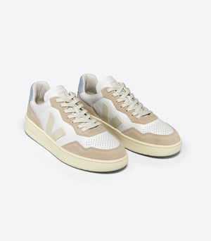 Veja V-90 Leder Damen Beige Sneaker