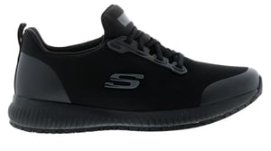 Skechers Womens Turnschuhe Squad Lace Up schwarz