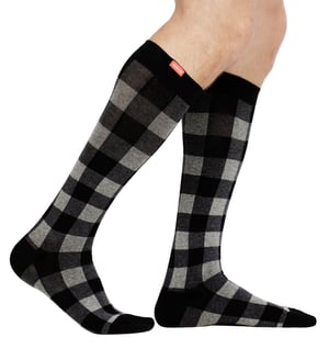 VIM&VIGR - Abgestufte Kompressionssocken 15-20 mmhg für Männer & Frauen | Baumwollsocken für Schwangerschaft, TVT & geschwollene Beine - Heathered Grey