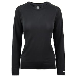 Asics nahtloses Frauenschwarz -Top