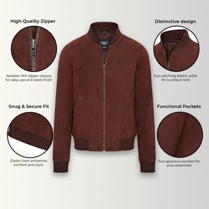 Weiche MA-1 Varsity Bomberjacke aus Ziegenwildleder f�r Herren - Dalian