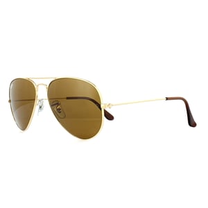 Ray-Ban Lunettes De Soleil Aviator 3025 001/33 Or Brun 58mm