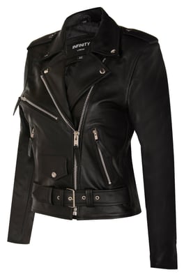 Damen-Bikerjacke aus Rindsleder – Mansfield