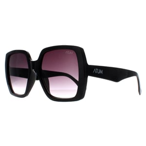 Atum Zouk C1 glänzende schwarze rauchgraue Sonnenbrille mit Farbverlauf