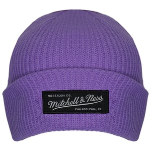 Mitchell & Ness Box Logo Herren Purpur Strick Mütze