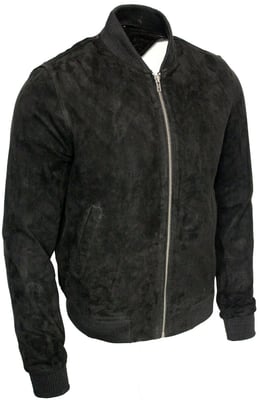 Varsity-Bomberjacke aus weichem Wildleder
