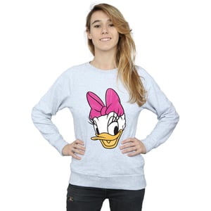 Disney - "Daisy Duck Head Painted" Sweatshirt für Damen (Grau meliert)