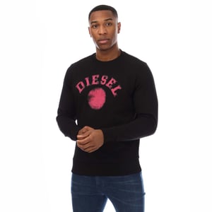 Diesel - Schwarzes Sweatshirt Mit Verblasstem Punktlogo