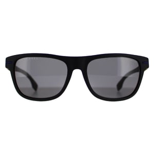 Hugo Boss Rectangle Herren Matt Schwarz Blau Grau Polarisiert BOSS 1322/S