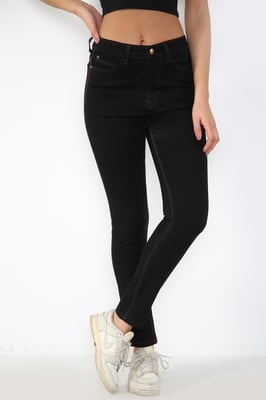 Ladies Magic Shaping High Waisted Skinny Jeans in Schwarz