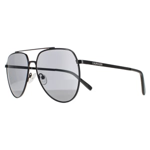 Calvin Klein Aviator Mens Shiny Schwarz Solid Smoke CK20124S