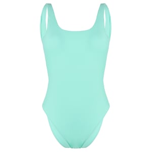 Gymshark Open Back Womens Turquoise Badeanzug offen