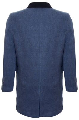 Herren 3/4 lange Marine Crombie Mantel Jacke Fischgräten-Tweed-Mantel Peaky Blinder
