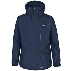 Trespass Mens Corvo Hooded Full Zip wasserdichte Jacke / Mantel (Navy)