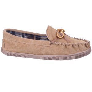 Cotswold Suede Alberta Slipper / Herren Hausschuhe (Beige)